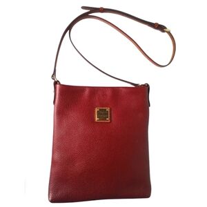 Dooney & Bourke Pebble Grain Red Leather Dani Crossbody Bag